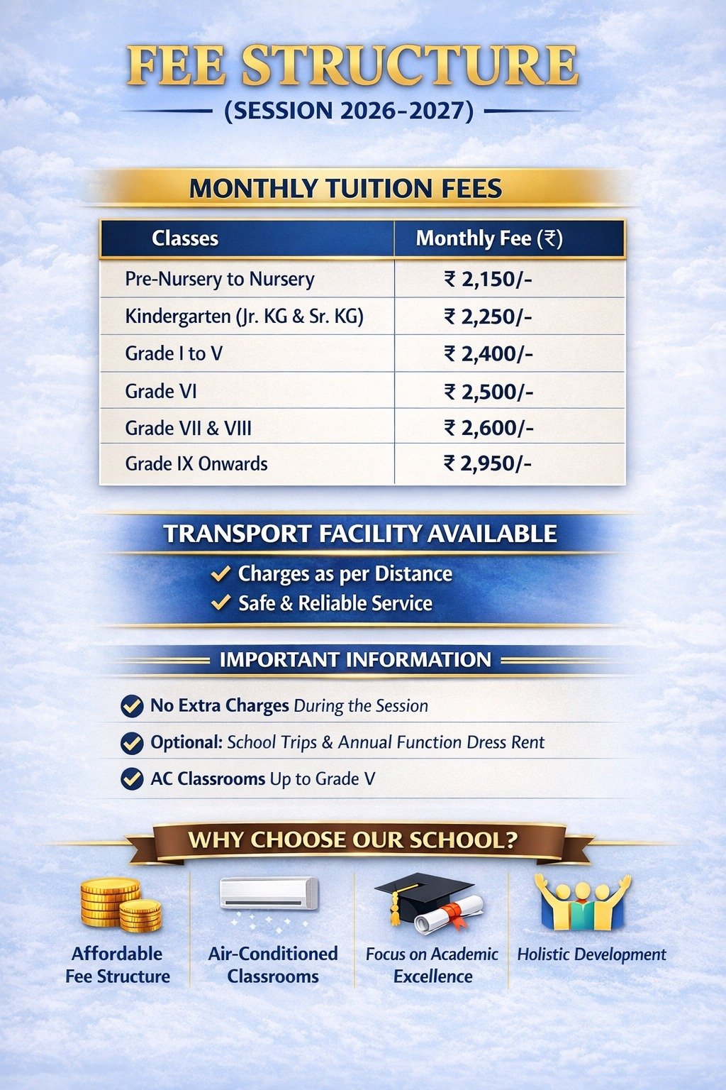Global School Fee Structure 2026-2027